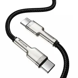 Кабель Baseus Cafule Series Metal Data Cable Type-C to Type-C 100W 1m Black - мініатюра 2