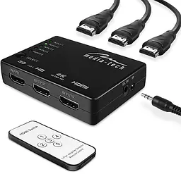 Комутатор HDMI 5xports HDMI switch, remote controlled, 4K resolution support Media-Tech - мініатюра 3