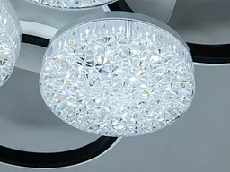 Стельова LED-люстра Dia 2562WH+BK DIMMER — біло-чорна, 82 Вт, 60 см - мініатюра 6