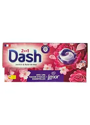 Капсулы для стирки универсальные 2in1 Dash Jasmin&Rose de Mai Жасмин и Роза 30 шт