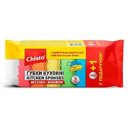 Губка кухонна CHISTO 6шт Веселка