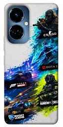 TPU чохол Demsky Full Throttle для TECNO Camon 19 (CI6n) / 19 Pro (CI8n)