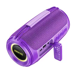 Портативна bluetooth колонка Borofone BR38 TWS з LED підсвічуванням фіолетовий - мініатюра 3
