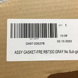 Ущільнювач дверей (гума) для морозилки холодильника Samsung RB38C, RB38T, RB34C, RB34T, DA97-23537B - мініатюра 9