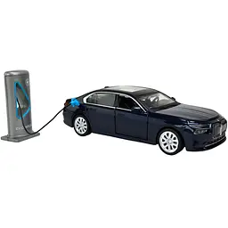 Колекційна металева модель автомобіля Автопром BMW i7 із зарядною станцією, інерцією, світлом та звуком 1:32 - мініатюра 3