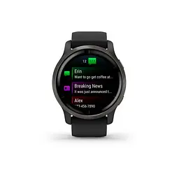 Смарт-годинник Garmin Venu 2 Slate Stainless Steel Bezel with Black Case and Silicone Band (010-02430-11/01) - мініатюра 3