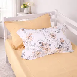 Дитяча постільна білизна JUNIOR Poplin beige flowers (2200012797310) - мініатюра 2