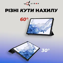 Чехол AIRON Premium для Samsung Galaxy Tab S9/S9 FE 10.9'' 2023 с защитной пленкой и салфеткой black - мініатюра 5
