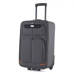 Валіза мала для ручної поклажі Semi Line 20 дюймів (S) дюймів (S) Polyester Grey/Orange Lines (T5754-1)