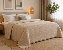 Турецьке вафельне покривало First Choice Sole 220x240 см Cappuccino - мініатюра 2