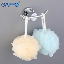 Гачок подвійний для ванної Gappo G1805-2, хром, Хром - мініатюра 2