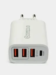 Мережевий зарядний пристрій Qumo Wall QC3.0 AR-108 Quick charge 3.0 5V/2А Зарядка - мініатюра 2