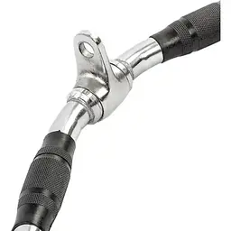 Ручка для верхньої тяги York Fitness 70см W-подібна з гумовими рукоятками, хром - мініатюра 7