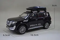 Колекційна металева модель автомобіля АвтоЕксперт Nissan Patrol з багажником на даху, інерцією, світлом та звуком 1:32 - мініатюра 6