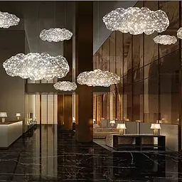 Декоративна люстра-хмаринка Led Cloud у білому корпусі 60х37 см Line F Арт. MJ83-600 WT