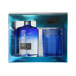 Джин Akori Premium 42% 0.7л у подарунковому пакуванні + 1 склянка  - мініатюра 2