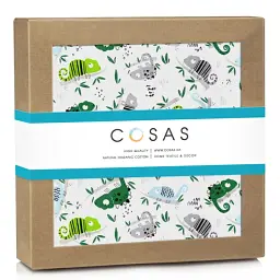 Багаторазова непромокаюча пелюшка Cosas Chameleon 100х140 см біло-зелена (Diaper_Chameleon_100x140) - мініатюра 3