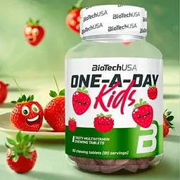 Вітаміни та мінерали BioTech One-A-Day Kids, 90 жувальних таблеток - Полуниця-малина - мініатюра 2