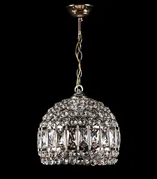 Стельова люстра E27 Splendid Ray L311/1L (26) FGD, 1 лампа, золото-білий, висота 45 см, діаметр 25 см, сучасний стиль для дому