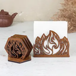 Дерев'яна серветниця VANZA BONFIRE walnut - мініатюра 3
