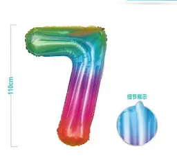 Балон "Желейний" цифра 7 110 см