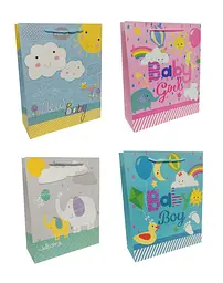 Пакет картонний, 200 г/м², New Baby, 26x32x10 см, 6 шт. в упаковці (В асортименті)