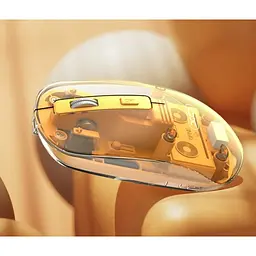 Комп'ютерний Мишка XO M12 bluetooth wireless transparent mouse Жовта - мініатюра 2