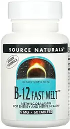 Вітамін В12 метилкобаламін Source Naturals B-12 Fast Melt 5 мг 60 таб