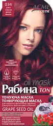 Тонуюча маска для волосся Acme Color Рябина Ton Oil Mask, відтінок 034 (Дика вишня), 30 мл - мініатюра 2
