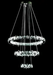 Світлодіодна люстра Splendid Ray L40802/60+40+20/3 LED з кришталем, хром, 100 Вт, з пультом і димером - мініатюра 2