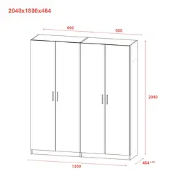 Комплект Doros Промо з полицями Сірий 2+2 ДСП 180х48х204 (80737771) - мініатюра 10