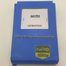 Конвертер адаптер з HDMI в VGA перехідник перетворювач із зовнішнім живленням для Т2 аналого-цифрове перетворення 1080P відео та аудіо UKC білий - мініатюра 8