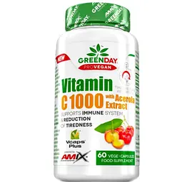 Капсули Amix GreenDay ProVegan Vitamin C 1000 мг з Acerola веган капс 60 шт. 