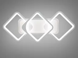 Світлодіодна люстра квадрати з пультом 8060/2+1WH LED 3 - мініатюра 3