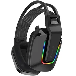 Ігрова гарнітура XTRIKE ME GH-712 USB + 3.5 мм із RGB-підсвічуванням і кабелем 2 м чорна