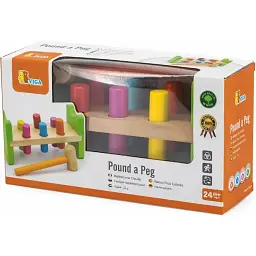 Дерев'яна стукалка Viga Toys Цвяшки (50827) - мініатюра 4
