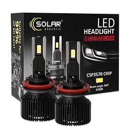 Автолампа Solar LED H8-H11-H16 12/24V 130W 11000Lm 6500K CSP3570 2шт(8711S2)