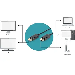 Кабель Digitus DisplayPort-DisplayPort 2 м (DB-340100-020-S) - мініатюра 3