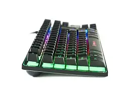 Клавіатура REAL-EL Gaming 8710 TKL Backlit, Black, USB, мембранна, підсвічування, металева основа, 87 кнопок - мініатюра 3