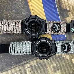 Наручний годинник чоловічий 1356DCPK Desert Camo Tactic Compass Skmei acs0030793 - мініатюра 4