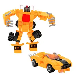 Конструктор Cubix Traxfigure 2-в-1, жовтий (39727/4) - мініатюра 2