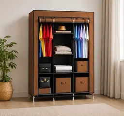 Тканинна шафа HCX Storage Wardrobe 88130 Коричневий