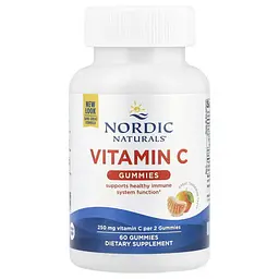 Витамин С Vitamin C Gummies 250 mg 60 жевательных конфет Nordic Naturals vit0006301