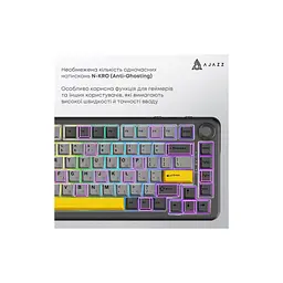 Клавіатура Ajazz AK820 MAX Magnetic Switch RGB USB Black (AK820MAX-WM-BGY) - мініатюра 8