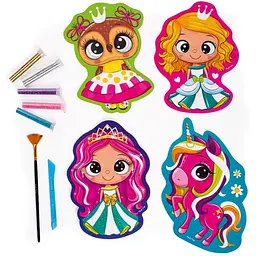 Набір для творчості Vladi Toys Glitter Art Казкові принцеси 5 флаконів з глітерами VT4501-10 - мініатюра 3