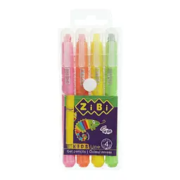 Олівці гелеві ZiBi Neon Kids Line 4 кольори