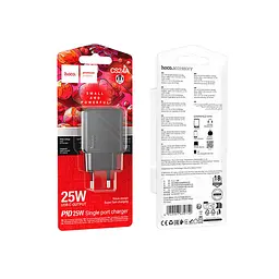 Зарядний пристрій Hoco CS24A PPS 3.3-11V 2.75A PD/QC 20W 1USB-C Black (35884_3605554) - мініатюра 2