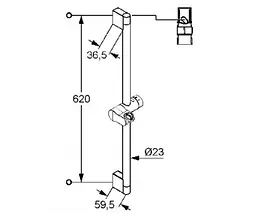Душова штанга Kludi A-QA 6571005-00 - мініатюра 2