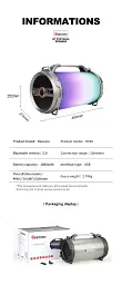 Колонка бездротова Beecaro RX28 18 Ватів RGB підсвітка ФМ-радіо - мініатюра 8