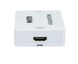 Перехідник з VGA HDMI зі звуком MiNi VGA2HDMI білий конвертор vga to hdm - мініатюра 4